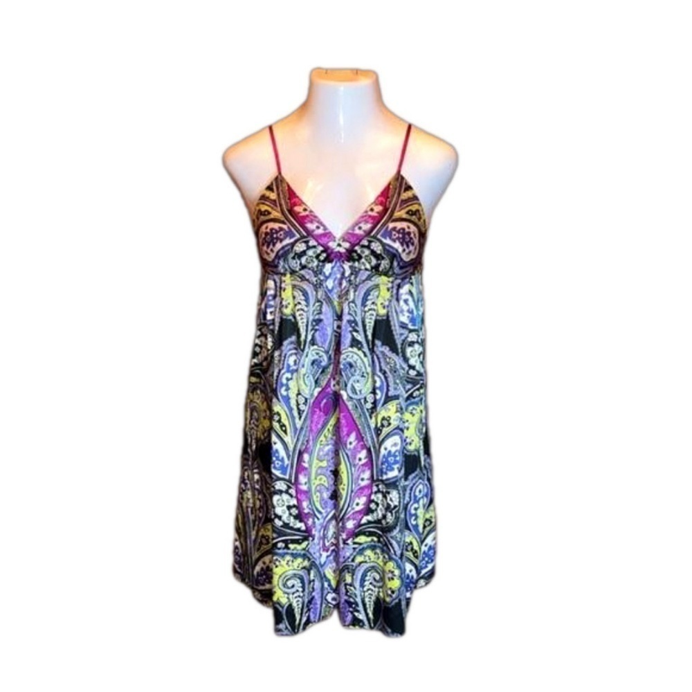 ICE Vibrant Multi-Color Paisley Floral Print
Sundress Size 10